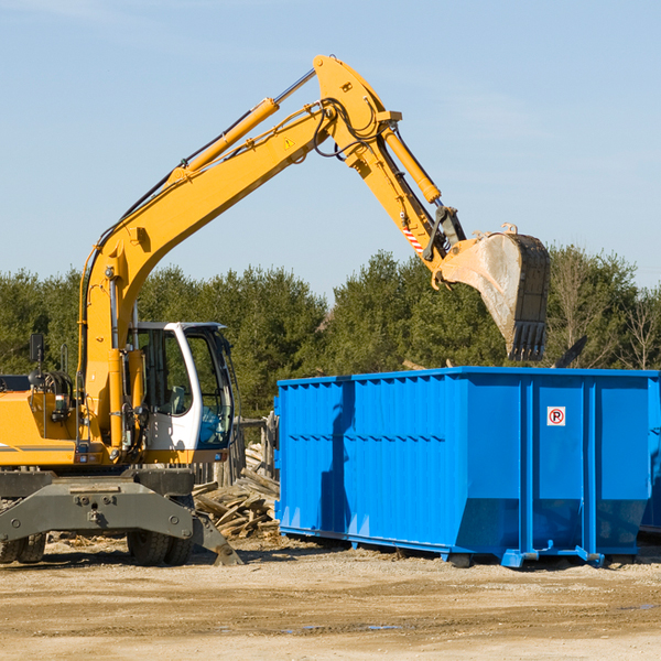 what size residential dumpster rentals are available in Cedar Falls NC